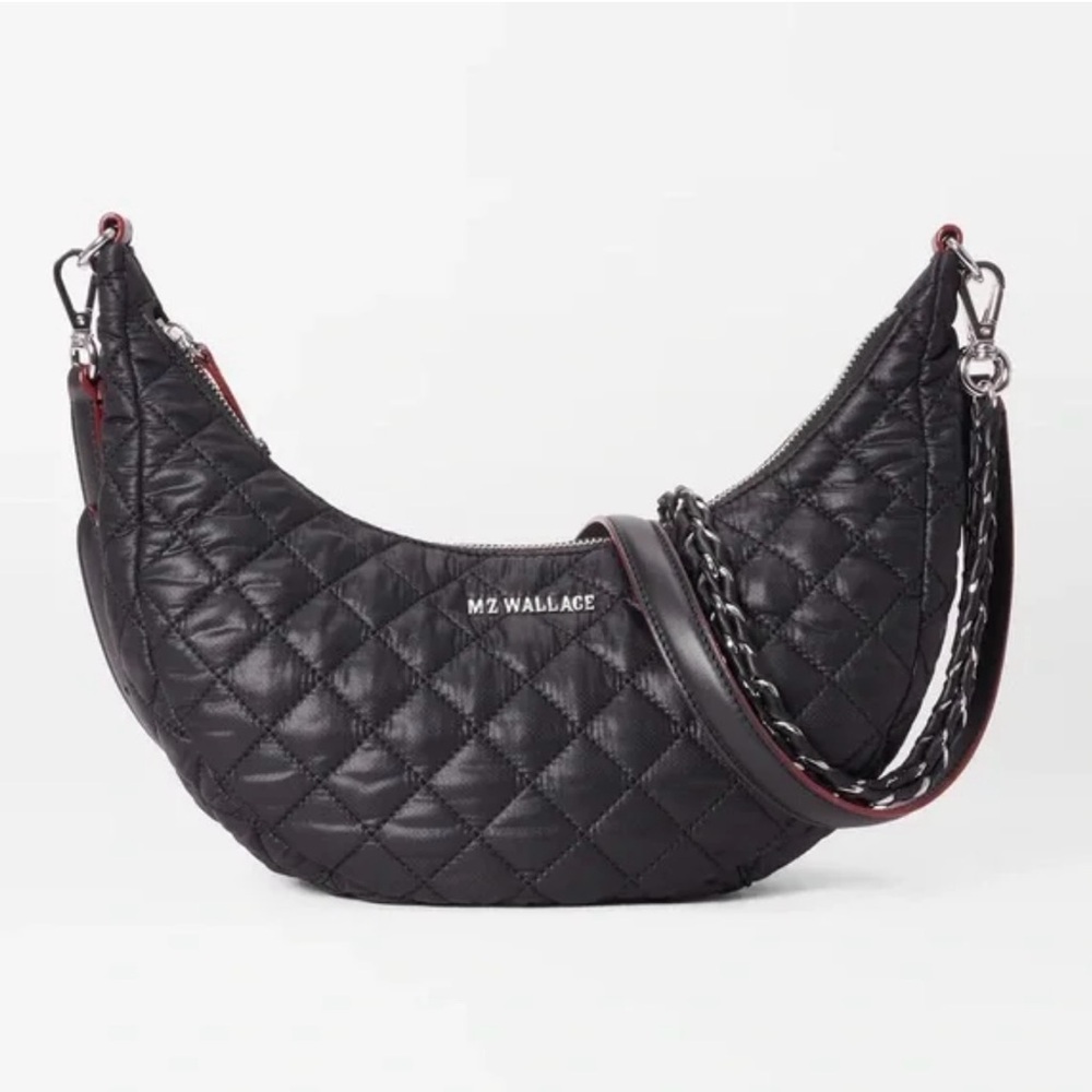 MZ Wallace Quilted Black Crossbody Bag